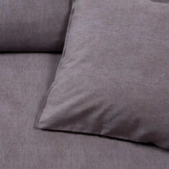 Damai Dekbedovertrek Mik - Katoen - 140x200/220 Cm - Anthracite -Leen Bakker Winkel 1000034501 0102