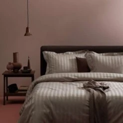 Dekbedovertrek Damai Linea Cement Satijn-260x200/220 -Leen Bakker Winkel 1000034525 0103