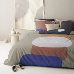 Damai Dekbedovertrek Miro - Katoen - 240x200/220 Cm - Warm Grey -Leen Bakker Winkel 1000034594 0101