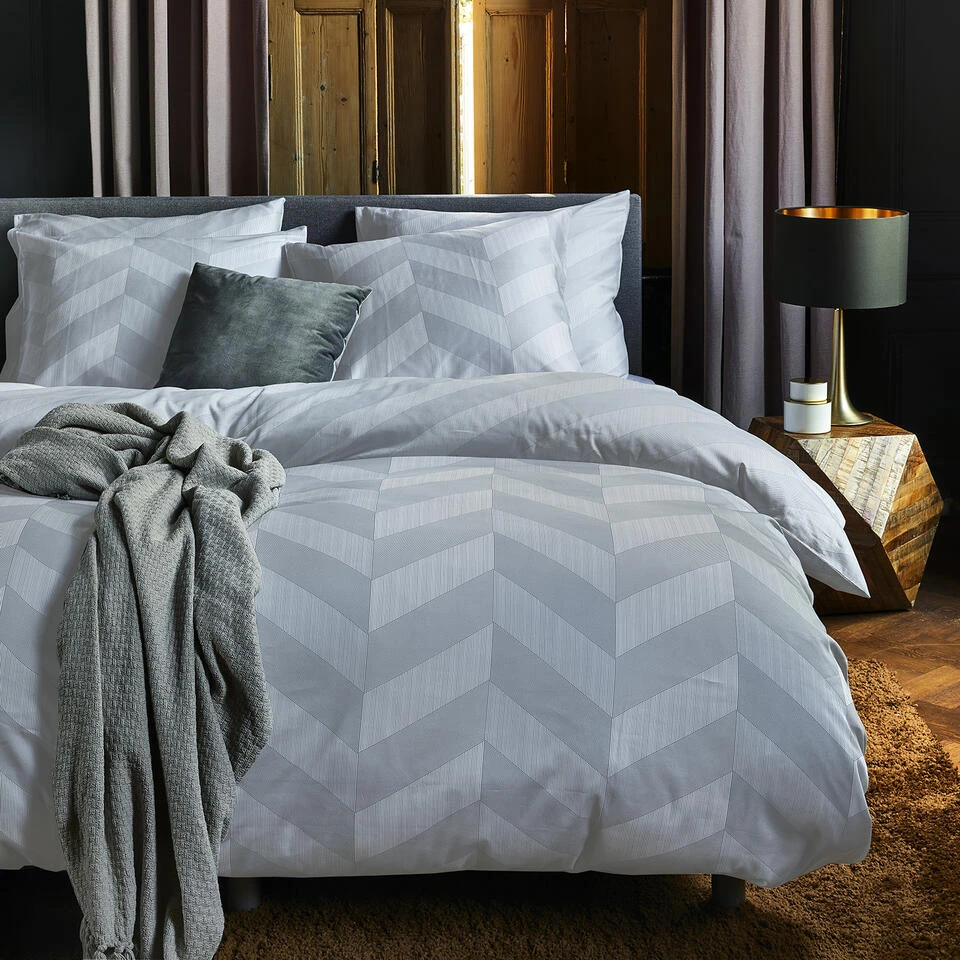 Damai Dekbedovertrek Atomy - Satijn - 260x200/220 Cm - Glacier 5 Damai Dekbedovertrek Atomy - Satijn - 260x200/220 Cm - Glacier - Afbeelding 3