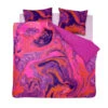 Damai Dekbedovertrek Trance - Satijn - 240x200/220 Cm - Shocking Pink -Leen Bakker Winkel 1000034623