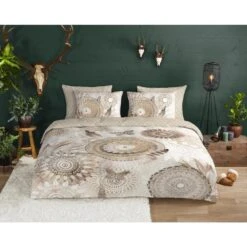 HIP Dekbedovertrek "Kaskae" - Zand - (240x220 Cm) -Leen Bakker Winkel 1000034630 0101