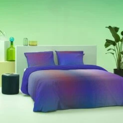 Damai Dekbedovertrek Rainbow - Satijn - 200x200/220 Cm - Violet -Leen Bakker Winkel 1000034718 0103