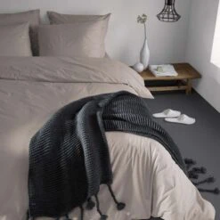 Damai Dekbedovertrek Organic Satijn Taupe-2-persoons (200 X 200/220 Cm) -Leen Bakker Winkel 1000034969 0101