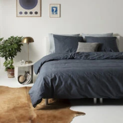 Cinderella Dekbedovertrek Lyn - Katoen - 200x200/220 Cm - Anthracite -Leen Bakker Winkel 1000034975 0101