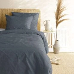 Cinderella Dekbedovertrek Linnenlook Lyn Antraciet-Lits-jumeaux (260 X 200/22... -Leen Bakker Winkel 1000035002 0102