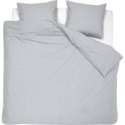 Damai Dekbedovertrek Organic Satijn Light Grey-2-persoons (200 X 200/220 Cm)