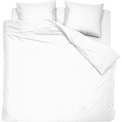 Damai Dekbedovertrek Organic Satijn White-2-persoons (200 X 200/220 Cm)