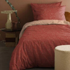 Damai Dekbedovertrek Swift - Biologisch Katoen - 140x200/220 Cm - Burned Red -Leen Bakker Winkel 1000035110 0101