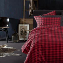 Damai Dekbedovertrek Flanel - 140x200/220cm - Rood -Leen Bakker Winkel 1000035153 0101
