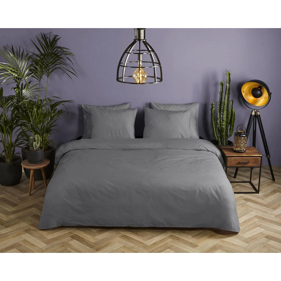 HIP Dekbedovertrek "" - Grijs - (140x220 Cm) 4 HIP Dekbedovertrek "" - Grijs - (140x220 Cm) - Afbeelding 2