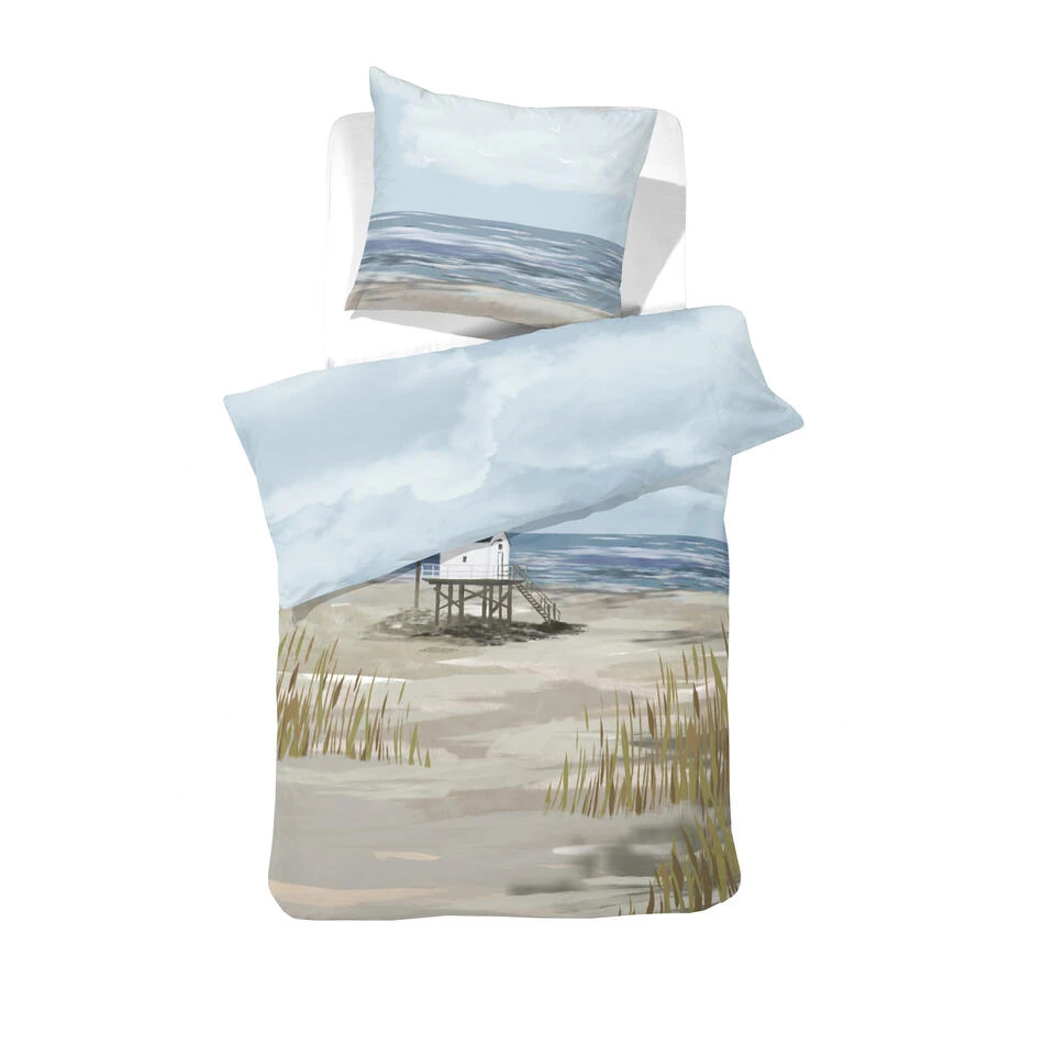 Cinderella Dekbedovertrek Ameland - Satijn - 140x200/220 Cm - Blue 4 Cinderella Dekbedovertrek Ameland - Satijn - 140x200/220 Cm - Blue - Afbeelding 2