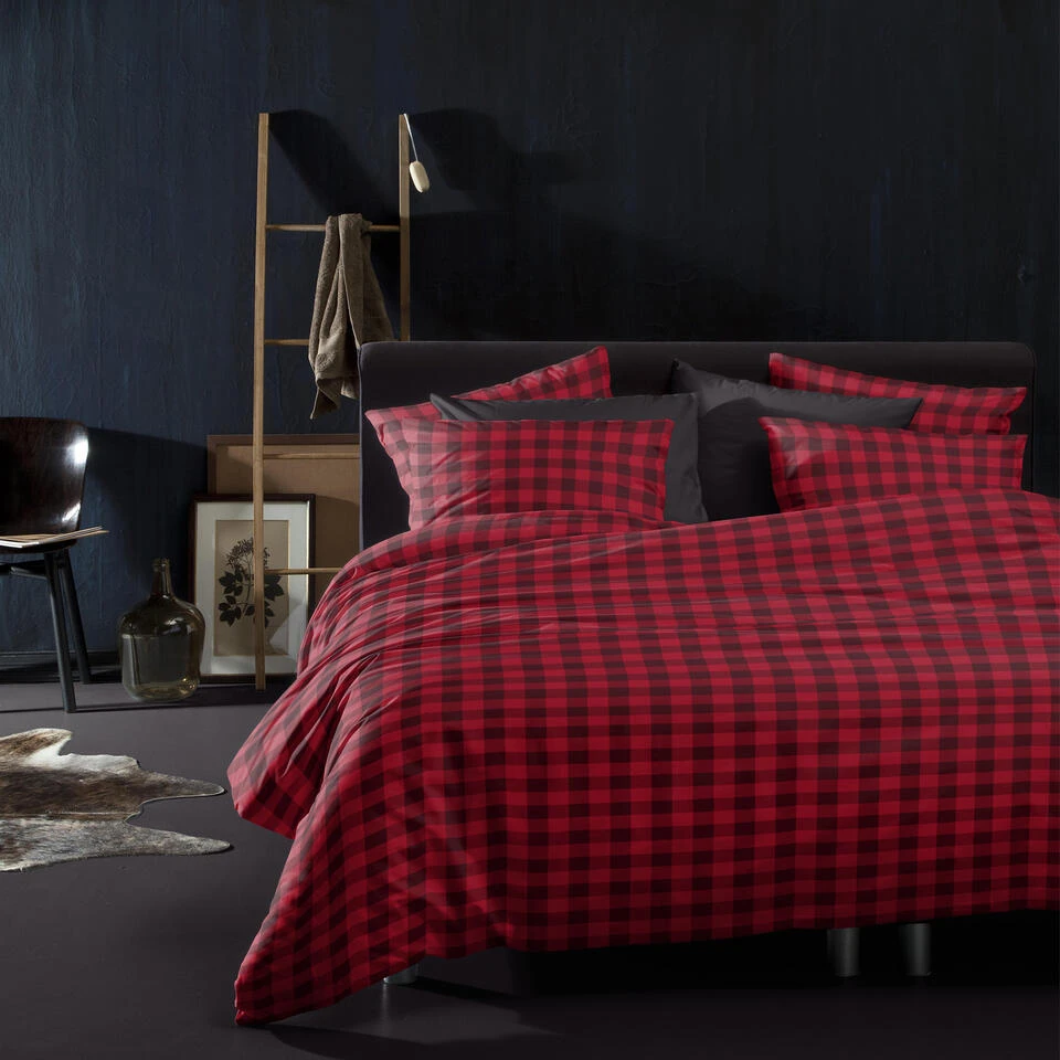 Damai Dekbedovertrek Flanel - 260 X 200/220cm - Rood 4 Damai Dekbedovertrek Flanel - 260 X 200/220cm - Rood - Afbeelding 2