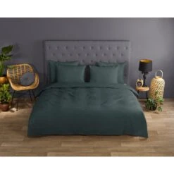 Good Morning Dekbedovertrek "Uni D.Green" - Groen - (200x220 Cm) -Leen Bakker Winkel 1000035734 0101