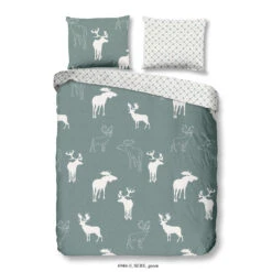 Good Morning Dekbedovertrek "Sere" - Groen - (140x220 Cm)