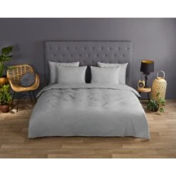 Good Morning Dekbedovertrek "Uni L.Grey" - Grijs - (200x220 Cm) -Leen Bakker Winkel 1000035795 0111