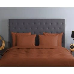 Good Morning Dekbedovertrek "Uni Terracotta" - Terra - (200x220 Cm) -Leen Bakker Winkel 1000035804 0110