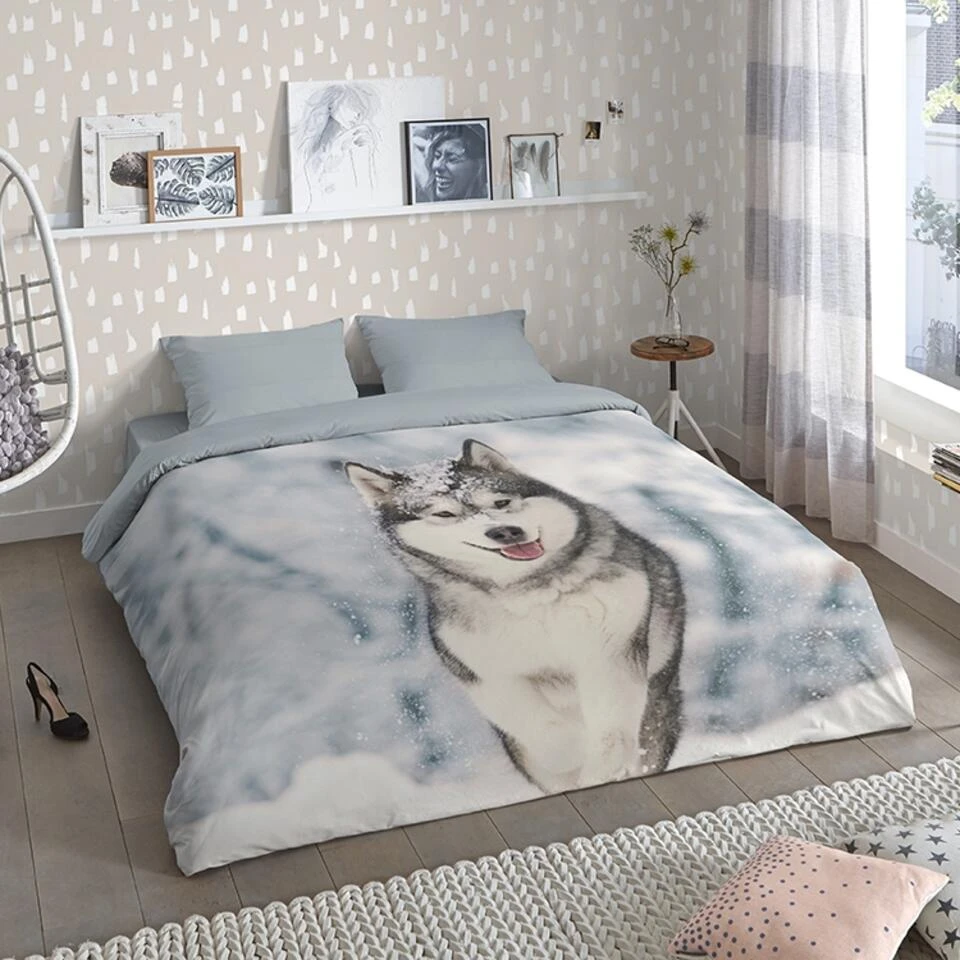 Good Morning Dekbedovertrek "Husky" - Grijs - (240x220 Cm) 4 Good Morning Dekbedovertrek "Husky" - Grijs - (240x220 Cm) - Afbeelding 2