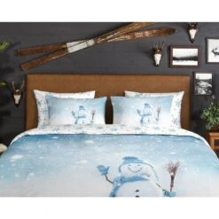 Good Morning Dekbedovertrek "Winter" - Blauw - (200x220 Cm) -Leen Bakker Winkel 1000035893 0110