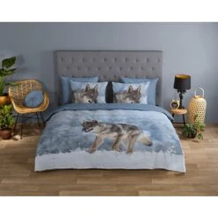 Good Morning Dekbedovertrek "Snow Wolf" - Grijs - (140x220 Cm) 7 Good Morning Dekbedovertrek "Snow Wolf" - Grijs - (140x220 Cm) -Leen Bakker Winkel 1000035917 0101