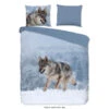 Good Morning Dekbedovertrek "Snow Wolf" - Grijs - (140x220 Cm) -Leen Bakker Winkel 1000035917