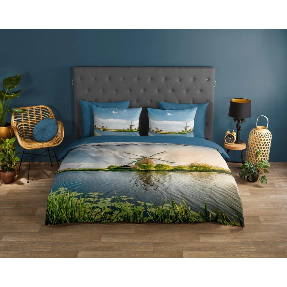 Good Morning Dekbedovertrek "Windmill" - Multi - (200x220 Cm) 4 Good Morning Dekbedovertrek "Windmill" - Multi - (200x220 Cm) - Afbeelding 2