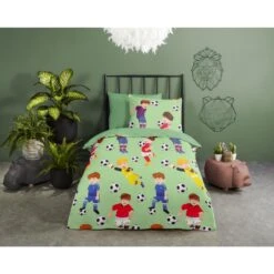 Good Morning Dekbedovertrek "Go" - Groen - (100x135 Cm) 6 Good Morning Dekbedovertrek "Go" - Groen - (100x135 Cm) -Leen Bakker Winkel 1000035933 0101