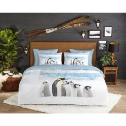 Good Morning Dekbedovertrek "Pinguin" - Wit - (140x220 Cm) -Leen Bakker Winkel 1000035938 0101