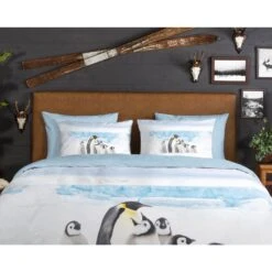 Good Morning Dekbedovertrek "Pinguin" - Wit - (140x220 Cm) -Leen Bakker Winkel 1000035938 0110