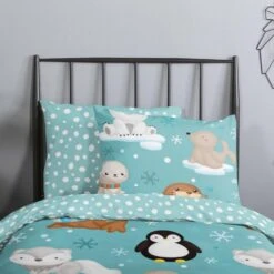Good Morning Dekbedovertrek "Polar" - Aqua - (140x220 Cm) -Leen Bakker Winkel 1000035949 0102