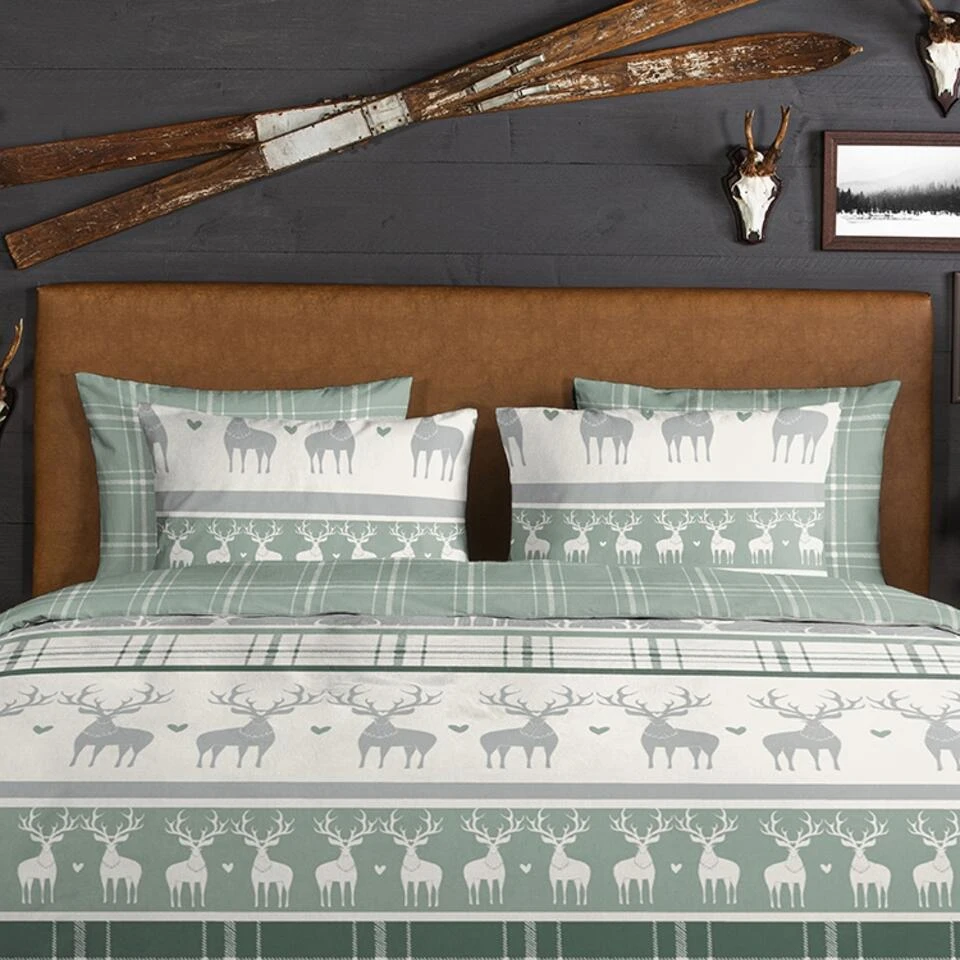 Good Morning Dekbedovertrek "Bjirk" - Groen - (200x220 Cm) 6 Good Morning Dekbedovertrek "Bjirk" - Groen - (200x220 Cm) - Afbeelding 4