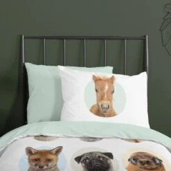 Good Morning Dekbedovertrek "Young Animals" - Multi - (140x220 Cm) -Leen Bakker Winkel 1000035987 0102
