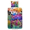 Good Morning Dekbedovertrek "Graffiti" - Multi - (140x220 Cm) -Leen Bakker Winkel 1000036003