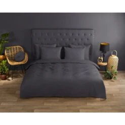 Good Morning Dekbedovertrek "uni Anthracite" - Antraciet - (140x220 Cm) -Leen Bakker Winkel 1000036007 0101