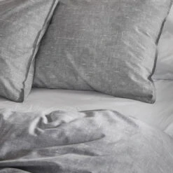 Damai Dekbedovertrek Ebba - Biologisch Katoen - 200x200/220 Cm - Grey -Leen Bakker Winkel 1000038144 0103