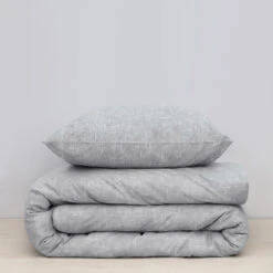 Damai Dekbedovertrek Ebba - Biologisch Katoen - 240x200/220 Cm - Grey -Leen Bakker Winkel 1000038148 0101