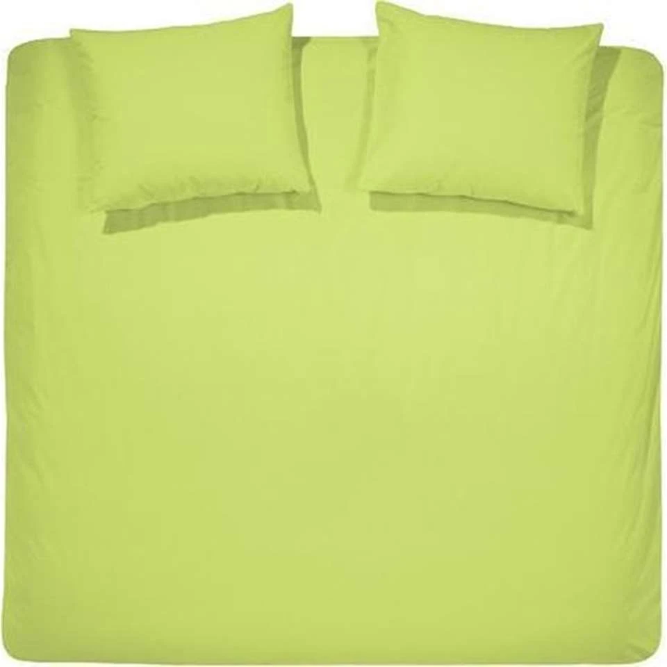 Damai Dekbedovertrek Uni Katoen Lime-240x200/220 4 Damai Dekbedovertrek Uni Katoen Lime-240x200/220 - Afbeelding 2
