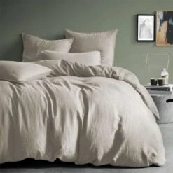 Matt & Rose Set Kussenslopen Naturel - 65 X 65 Cm - 100% Linnen -Leen Bakker Winkel 1000038492 0101