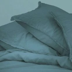 Matt & Rose Set Kussenslopen Groen - 65 X 65 Cm - 100% Linnen -Leen Bakker Winkel 1000038495 0101