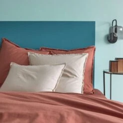 Matt & Rose Set Kussenslopen Terracotta - 50 X 70 Cm - Gewassen Katoen -Leen Bakker Winkel 1000038498 0103