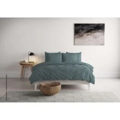 Mistral Home Dekbedovertrek 100% Gewassen Katoen Groen 140x200 Cm -Leen Bakker Winkel 1000038694 0101