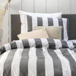 Cinderella Dekbedovertrek Jacky - Katoen - 140x200/220 Cm - Anthracite -Leen Bakker Winkel 1000041607 0101