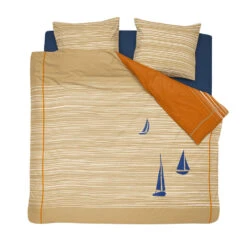 Cinderella Dekbedovertrek Boats - Katoen - 200x200/220 Cm - Burned Orange -Leen Bakker Winkel 1000042985 0101