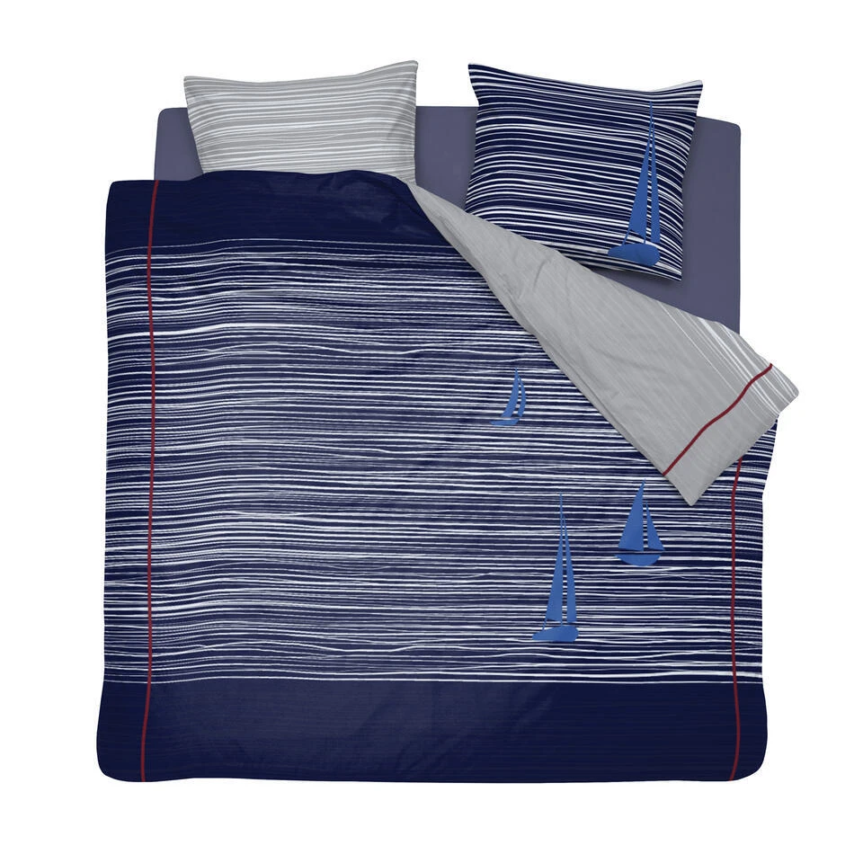 Cinderella Dekbedovertrek Boats - Katoen - 240x200/220 Cm - Deep Blue 3 Cinderella Dekbedovertrek Boats - Katoen - 240x200/220 Cm - Deep Blue