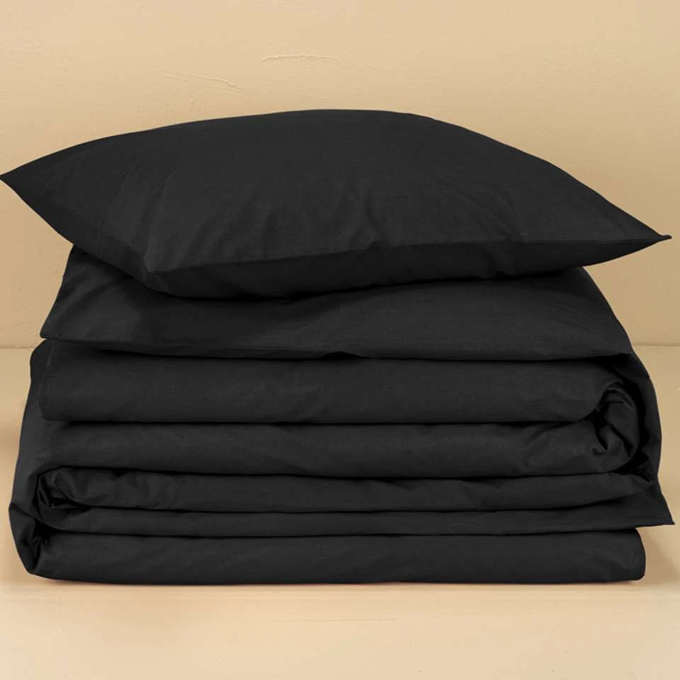 Moodit Dekbedovertrek Basil Black - Eenpersoons - 140 X 220 Cm - Katoen 6 Moodit Dekbedovertrek Basil Black - Eenpersoons - 140 X 220 Cm - Katoen - Afbeelding 4