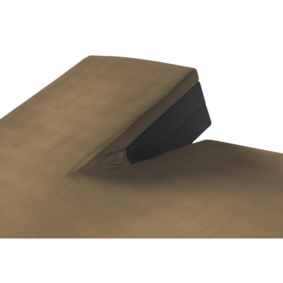 SleepMed Taupe Hoeslaken Voor Splitmatras, 200 X 200 Cm 3 SleepMed Taupe Hoeslaken Voor Splitmatras, 200 X 200 Cm