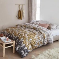 Ariadne At Home Dekbedovertrek Warmly Oker-260x200/220 -Leen Bakker Winkel 1000045148 0102