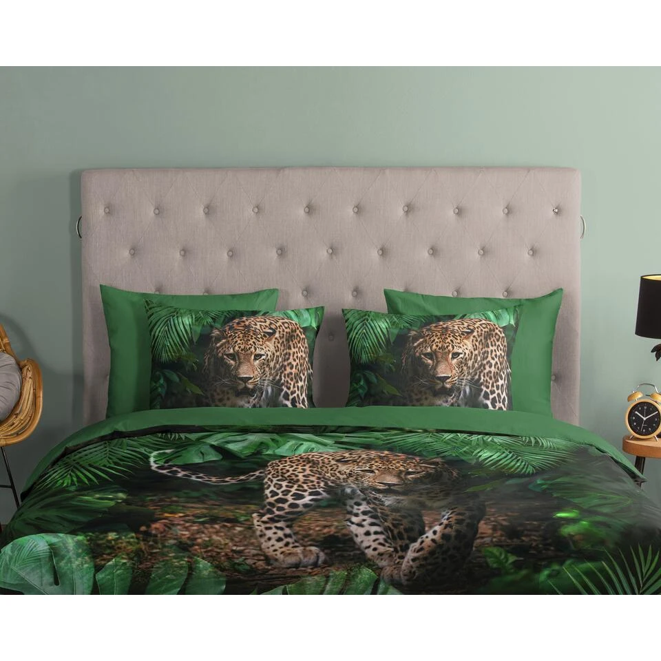 Good Morning Dekbedovertrek "Youri" - Groen - (200x220 Cm) 6 Good Morning Dekbedovertrek "Youri" - Groen - (200x220 Cm) - Afbeelding 4