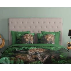 Good Morning Dekbedovertrek "Youri" - Groen - (240x220 Cm) -Leen Bakker Winkel 1000045503 0111