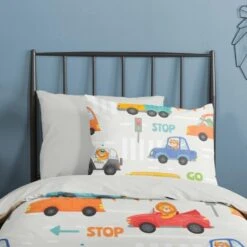 Good Morning Dekbedovertrek "Trafic" - Multi - (140x220 Cm) -Leen Bakker Winkel 1000045508 0102